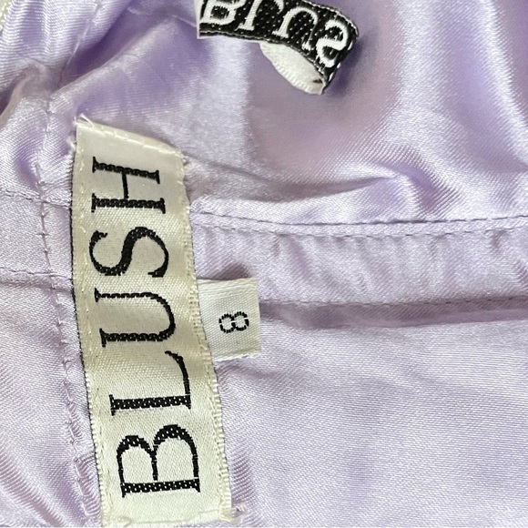 Strapless Purple A-Line with Beaded Bust - Picture 6 of 7